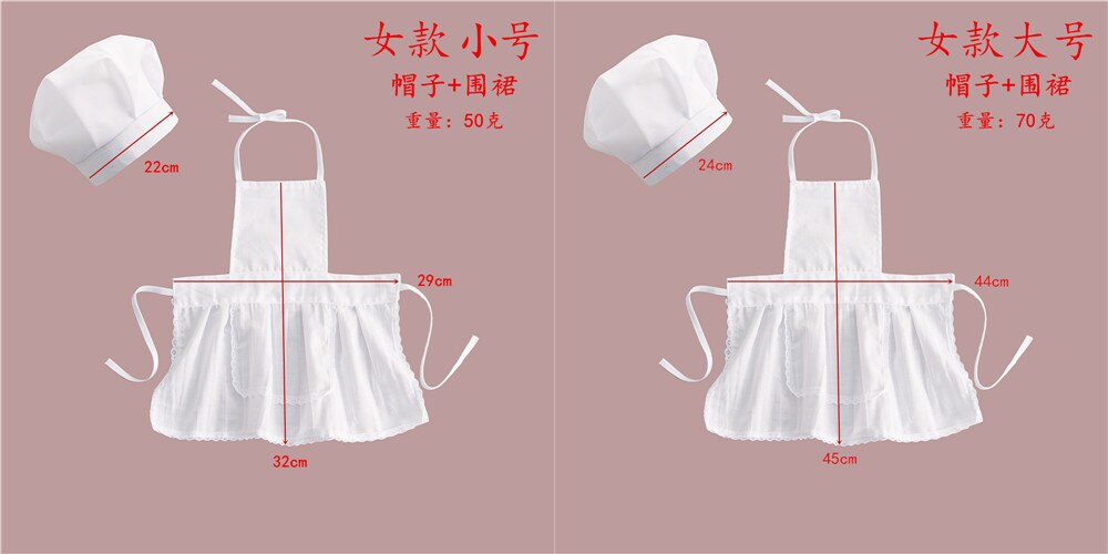 Baby Chef Apron Hat for Kids Costumes Chef Baby Cook Costume Newborn Photography Prop Newborn Hat Apron